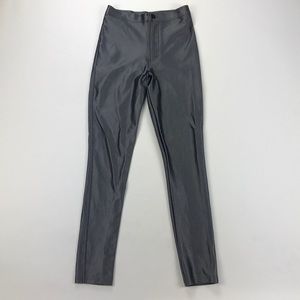American Apparel Gunmetal Metallic Leggings Pants